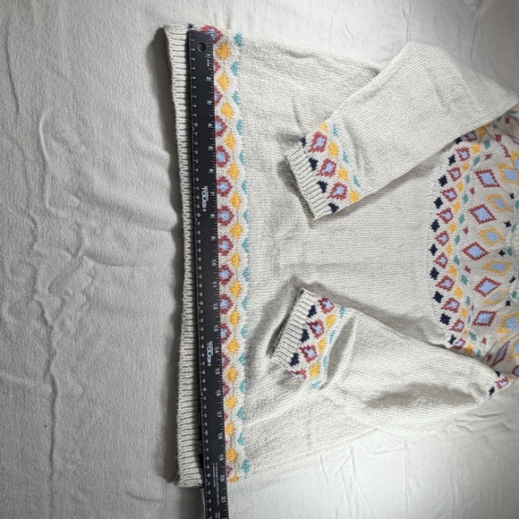 Women’s Fair Isle Sweater Casual Loose Warm Knitted Pullover Boatneck - Picture 3 of 9